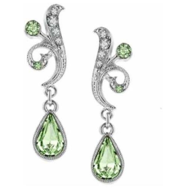 peridot and diamond earrings